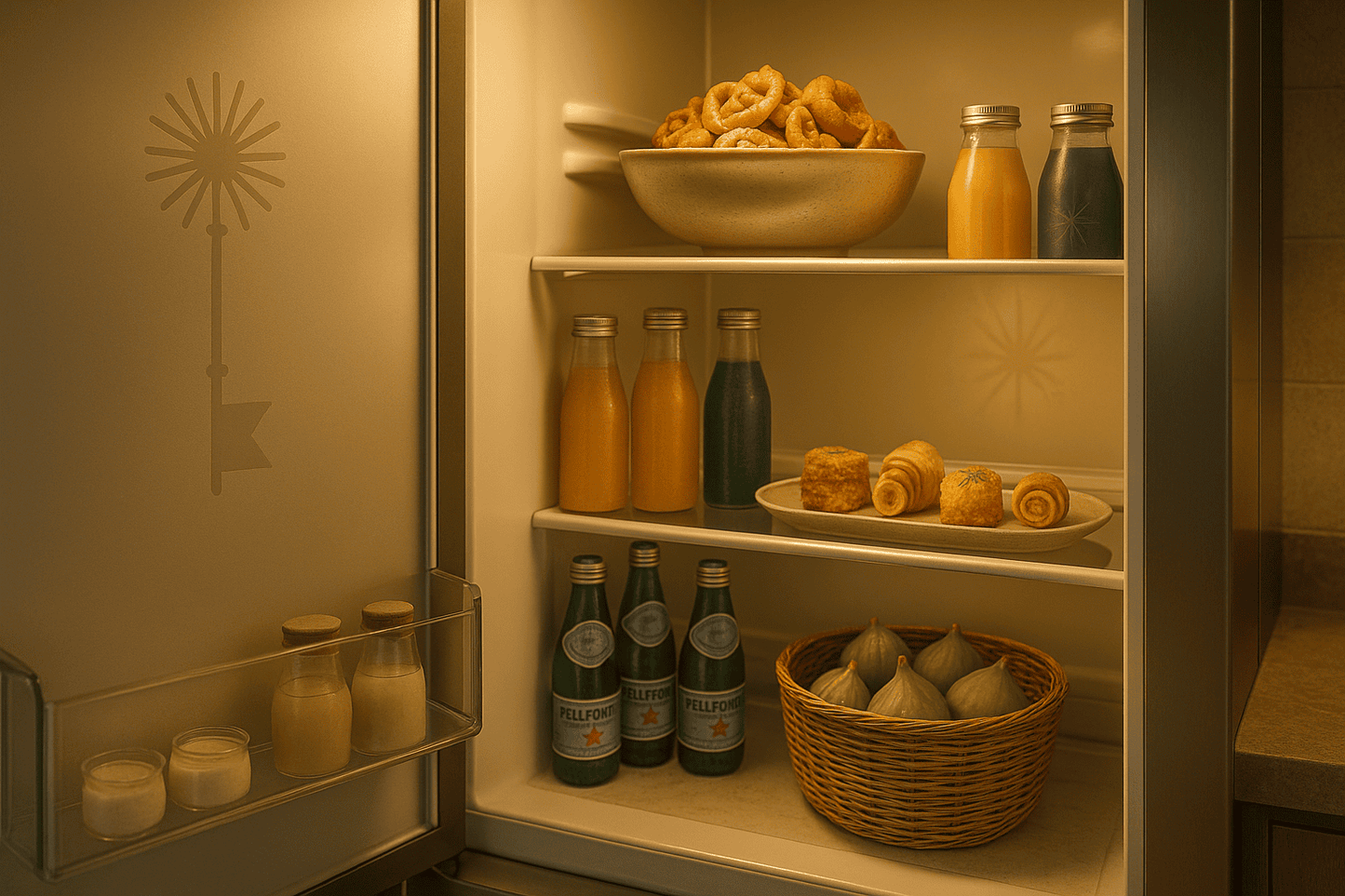 Stocked Fridge with Essentials